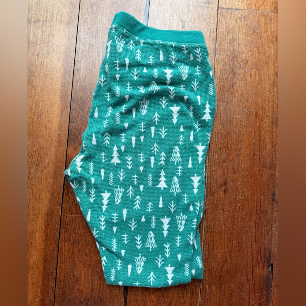 Old Navy Green Tree Holiday Christmas Pajama Leggings Medium